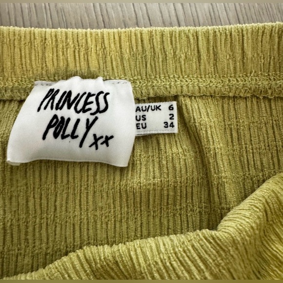 Princess Polly Matcha Green Long Skirt 2 - Picture 3 of 3